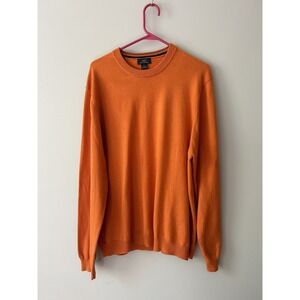 Brooks Brothers 346 Cotton Cashmere Blend Sweater Men's Size XL Orange